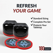 Hathaway Air Hockey 4" Strikers and Four 3" Pucks - Black and Red — image 6