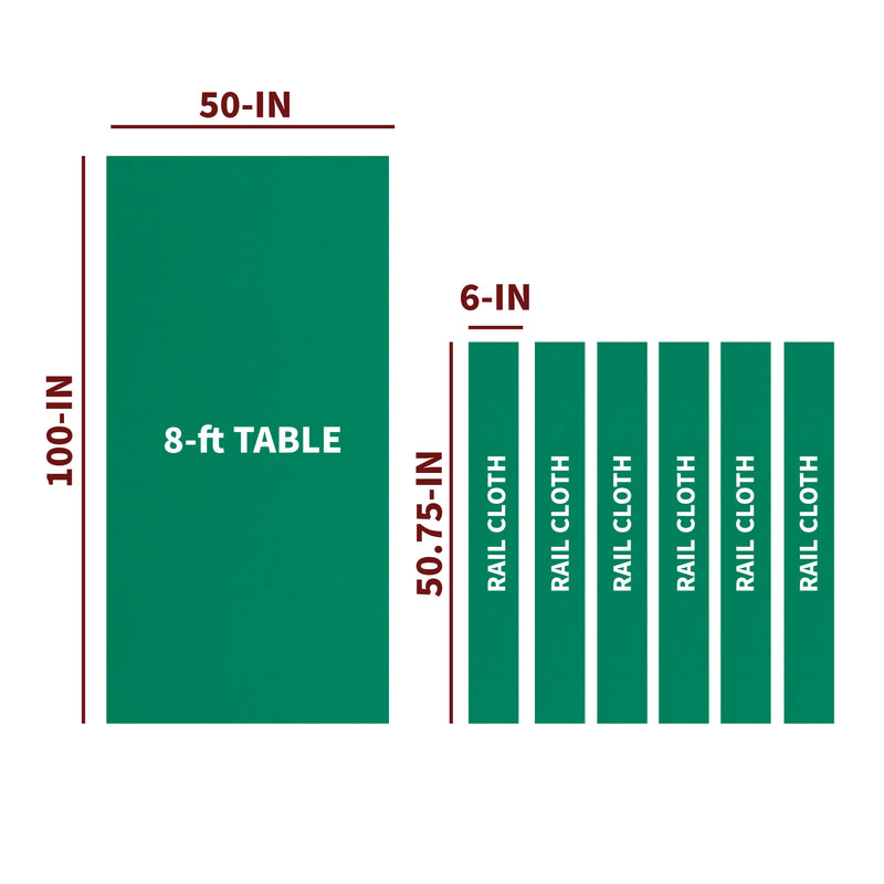 Championship Saturn II Billiard Cloth Pool Table Felt - 8-ft - Green — image 2