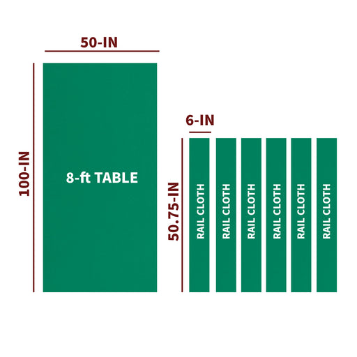 Championship Saturn II Billiard Cloth Pool Table Felt - 8-ft - Green — image 2