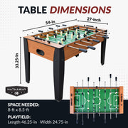 Hurricane 54-Inch Foosball Table with Light Cherry Finish, Analog Scoring and Accessories — image 3