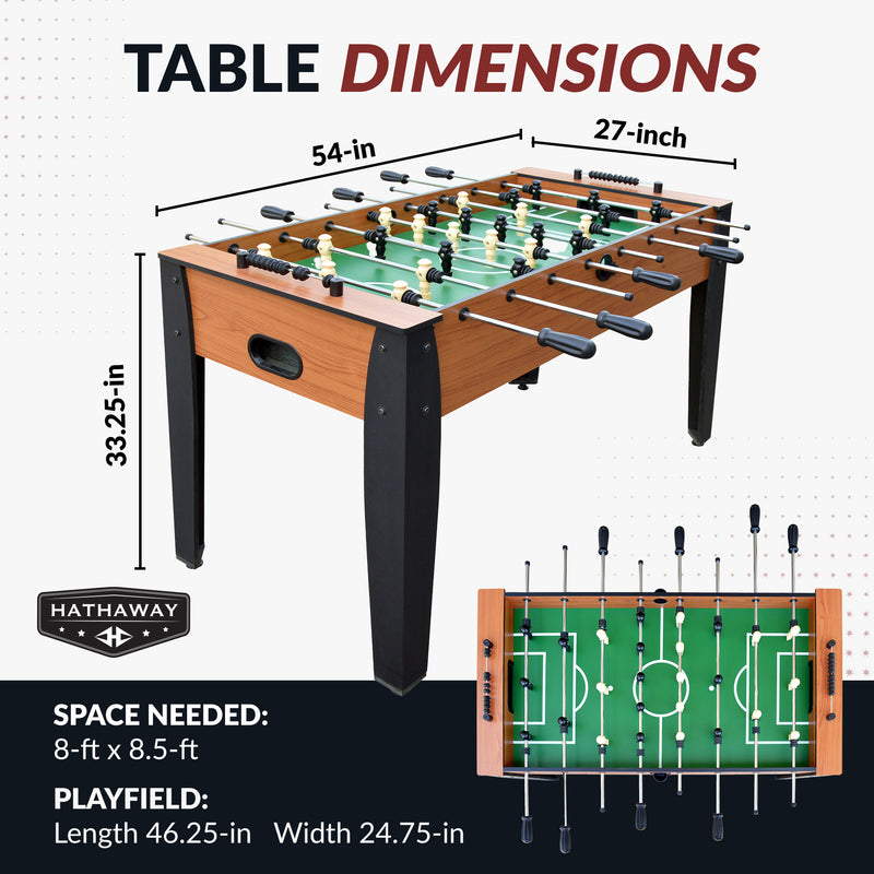 Hurricane 54-Inch Foosball Table with Light Cherry Finish, Analog Scoring and Accessories — image 3