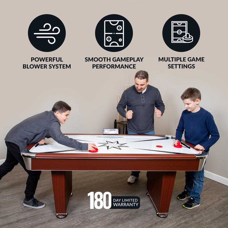 Hathaway Midtown 72" Air Hockey Table with LED Scoring - Cherry Finish — image 5