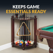 Hathaway Regent 28-in Corner Floor Billiard Cue Rack - Mahogany Finish — image 7