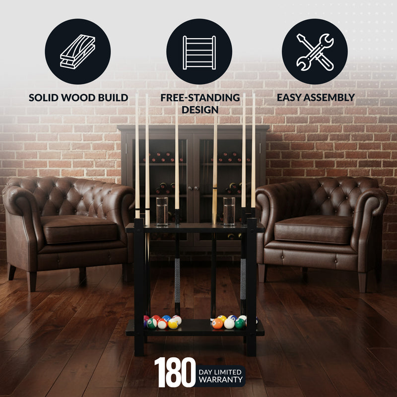 Hathaway Classic 28-in Floor Billiard Cue Rack - Black Finish — image 5