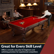Hathaway Augusta 8-ft Pool Table - Mahogany Finish with Red Felt — image 8