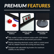 Hathaway Patriot 60" Air Hockey Table with LED Scoring — image 6