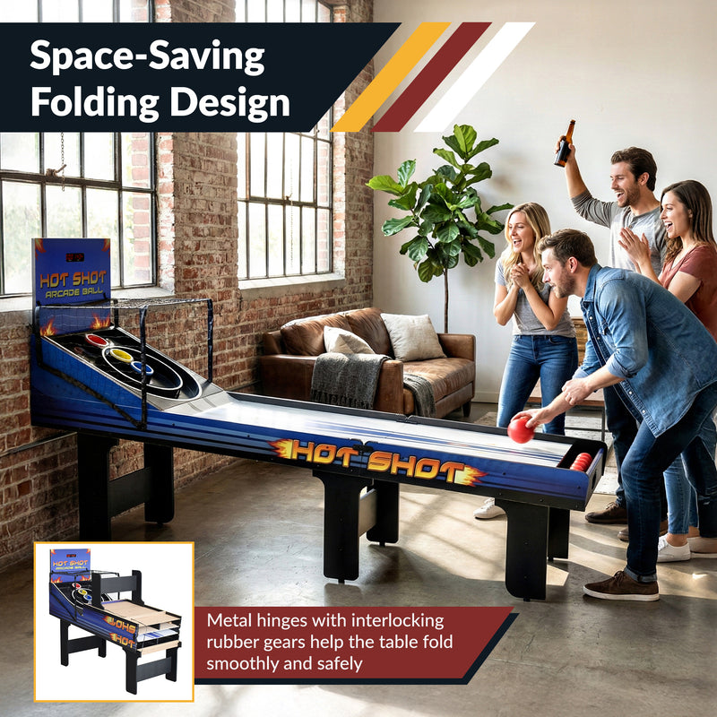 Hathaway Hot Shot 8-ft Roll Hop and Score Arcade Game Table with LED Scoring — image 6