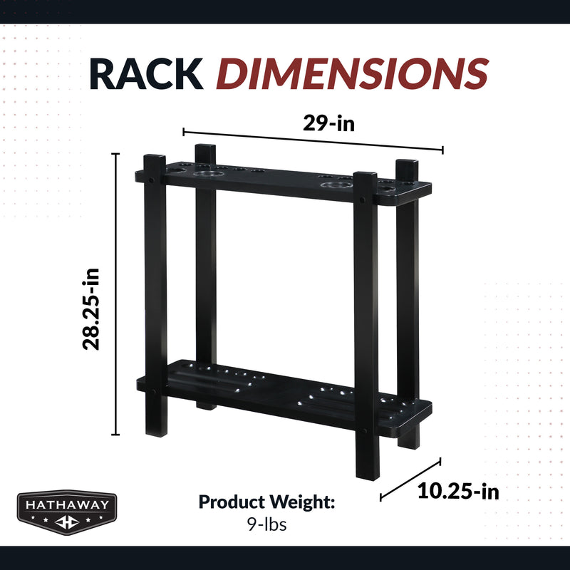 Hathaway Classic 28-in Floor Billiard Cue Rack - Black Finish — image 3