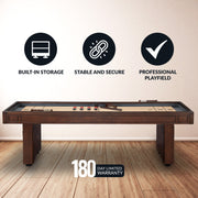 Hathaway Austin 9-ft Shuffleboard Table - Mahogany Finish — image 4