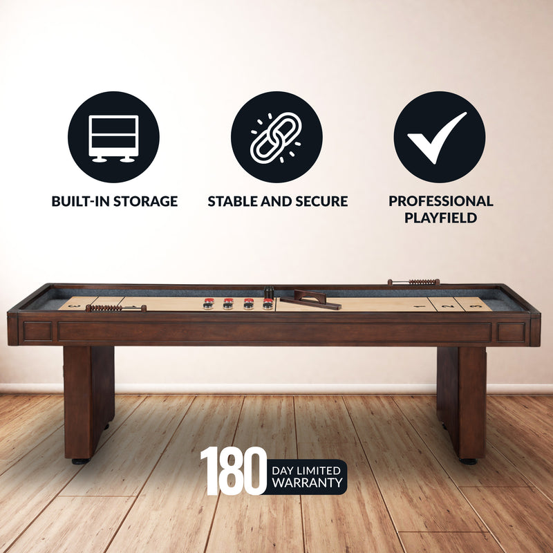 Hathaway Austin 9-ft Shuffleboard Table - Mahogany Finish — image 4