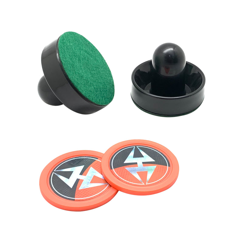 Hathaway Air Hockey 3" Strikers and 2.5" Pucks - Black and Orange — image 6