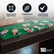 Hathaway Monte Carlo 48-in Roulette Table 4-in-1 Casino Multi-Game Set - Black — image 5