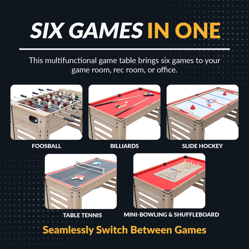 Madison 54-in Foosball 6-in-1 Multi-Game Table — image 4