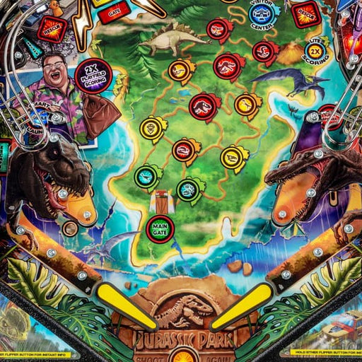 Jurassic Park Pinball Machine - view 2