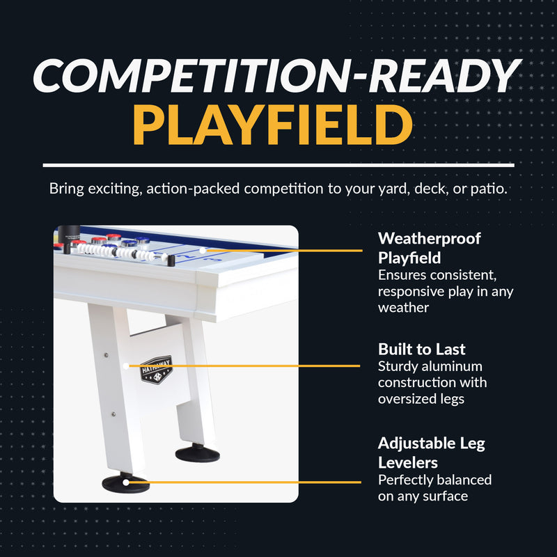 Hathaway Crestline 12-ft Outdoor Shuffleboard Table - White — image 3