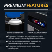 Hathaway Hustler 8-ft Pool Table with Ball Return - Black with Blue Felt — image 5