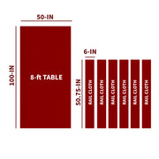 Championship Saturn II Billiard Cloth Pool Table Felt - 8-ft - Burgundy — image 2