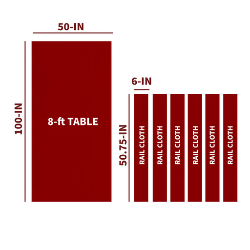 Championship Saturn II Billiard Cloth Pool Table Felt - 8-ft - Burgundy — image 2