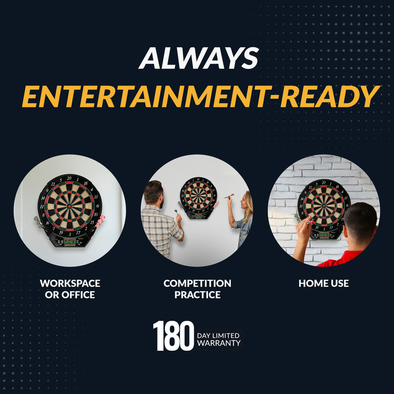 Hathaway Magnum 15.5-in Electronic Dartboard - 20 Games - Soft Tip — image 6