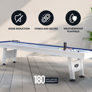 Hathaway Crestline 12-ft Outdoor Shuffleboard Table - White — image 4