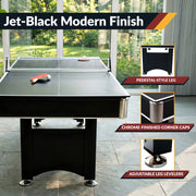 Hathaway Spartan 6-ft Pool Table with Table Tennis Top - Black with Red Felt — image 7