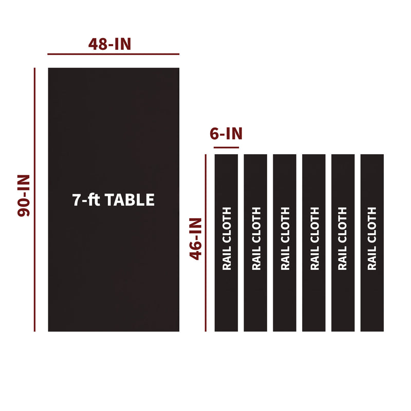 Championship Saturn II Billiard Cloth Pool Table Felt - 7-ft - Black — image 2