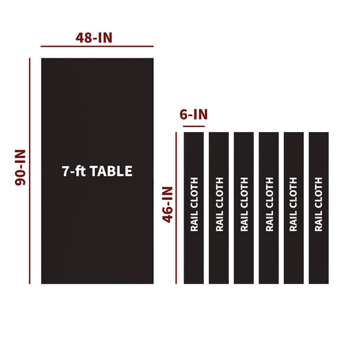 Championship Saturn II Billiard Cloth Pool Table Felt - 7-ft - Black — image 2