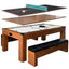 Hathaway Sherwood 7-ft Air Hockey Table Combo Set with Benches — image 1