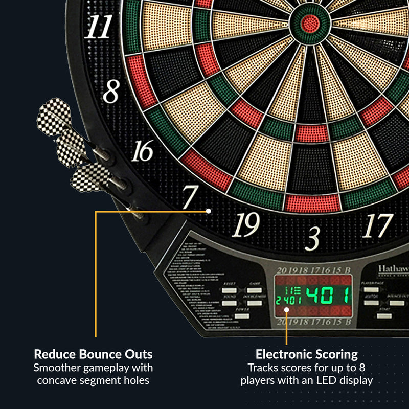 Hathaway Magnum 15.5-in Electronic Dartboard - 20 Games - Soft Tip — image 4