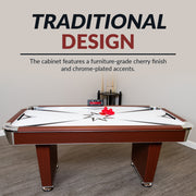 Hathaway Midtown 72" Air Hockey Table with LED Scoring - Cherry Finish — image 8