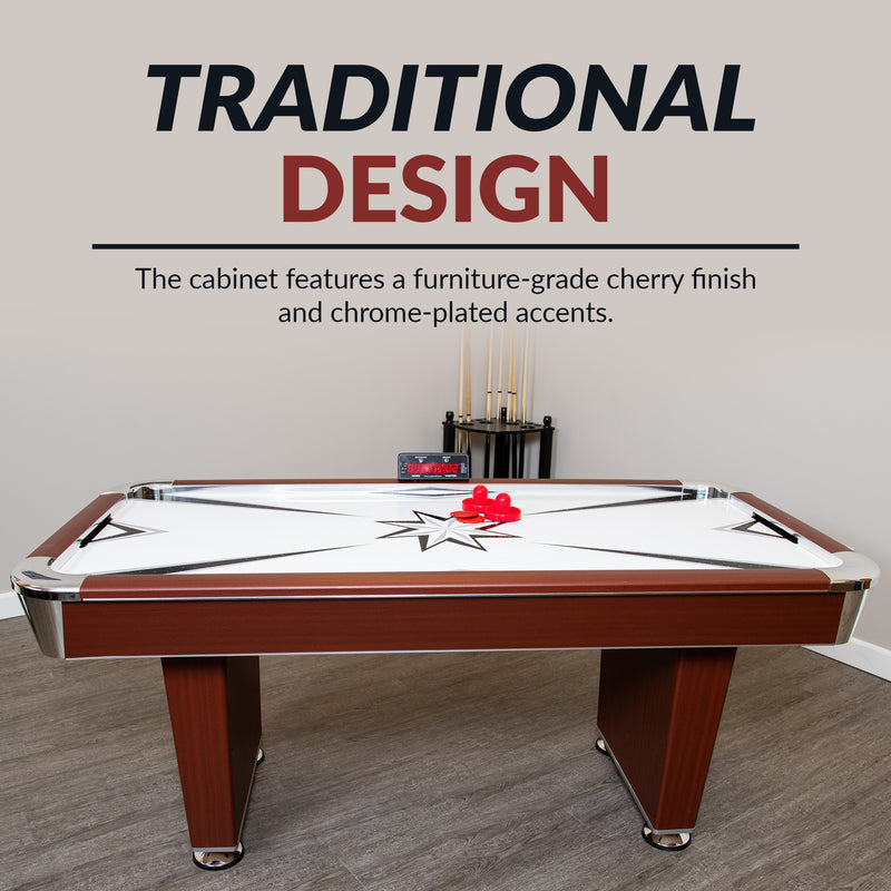 Hathaway Midtown 72" Air Hockey Table with LED Scoring - Cherry Finish — image 8