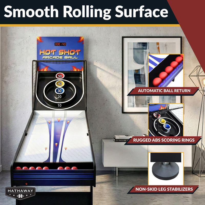 Hathaway Hot Shot 8-ft Roll Hop and Score Arcade Game Table with LED Scoring — image 5
