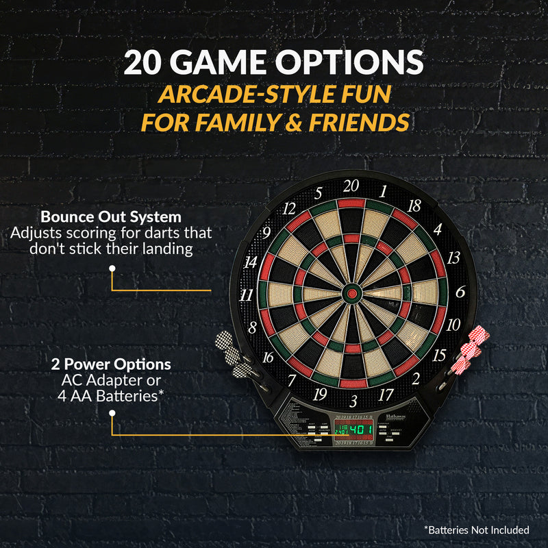 Hathaway Magnum 15.5-in Electronic Dartboard - 20 Games - Soft Tip — image 8