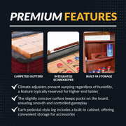 Hathaway Challenger 9-ft Shuffleboard Table - Dk Cherry Finish — image 5