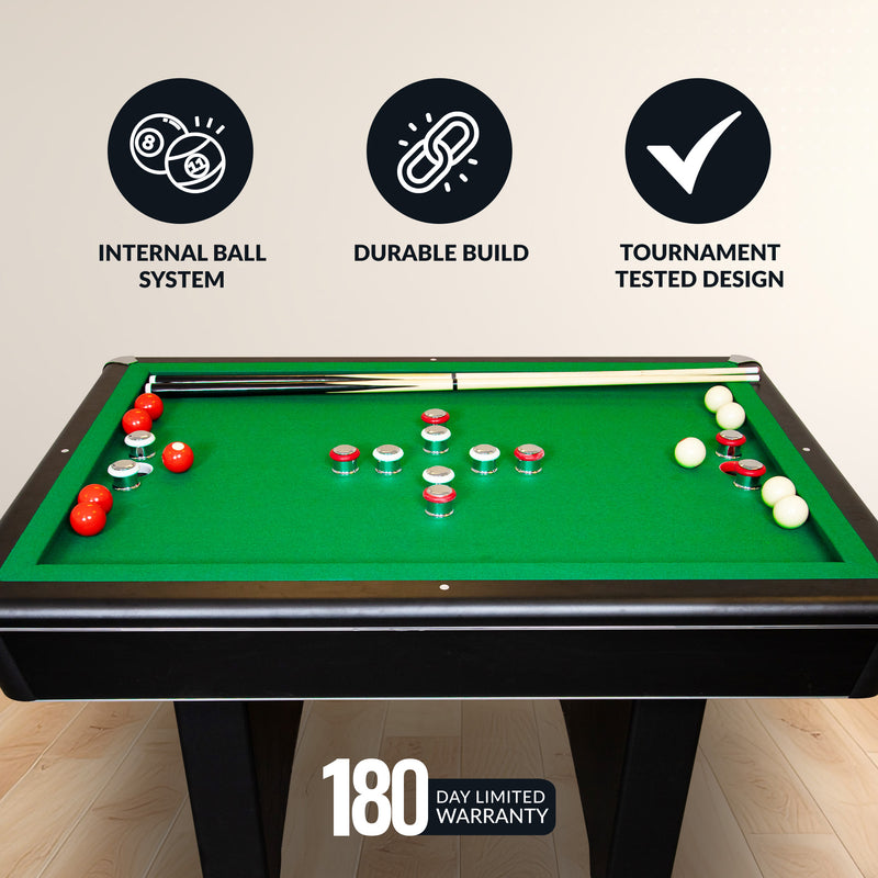Hathaway Renegade 54-in Bumper Pool Table - Slate - Black with Green Felt — image 4