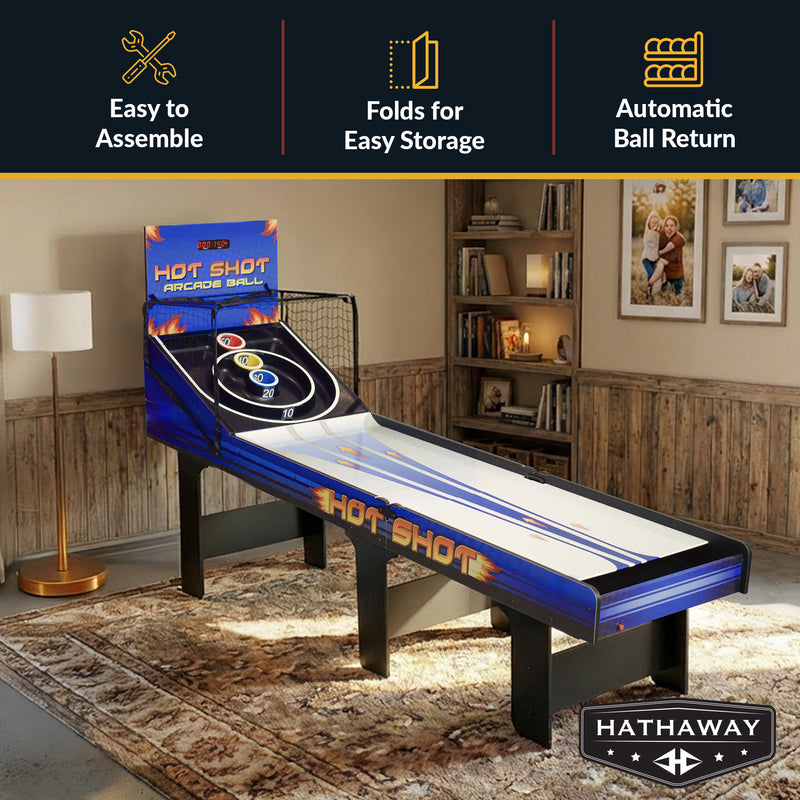 Hathaway Hot Shot 8-ft Roll Hop and Score Arcade Game Table with LED Scoring — image 3