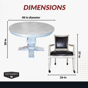 Hathaway Montecito Dining and Poker Table Set - Driftwood — image 3