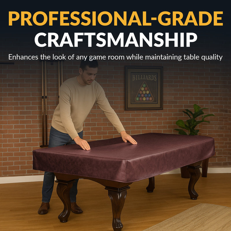 Hathaway 8-ft Billiard Table Cover - Fitted - Brown — image 7