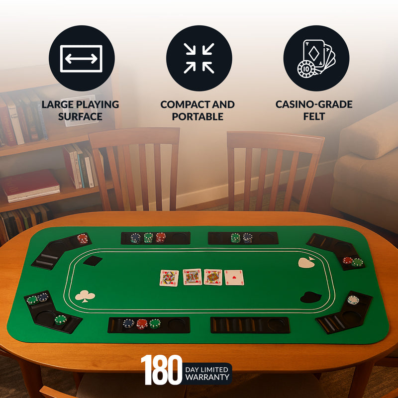 Hathaway No Limit 62-in Casino 3-in-1 Multi-Game Foldable Table Top Set — image 5