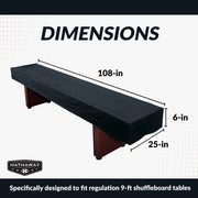 Hathaway 9-ft Shuffleboard Table Cover - Black — image 3