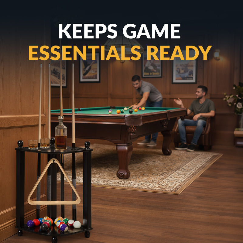 Hathaway Regent 28-in Corner Floor Billiard Cue Rack - Black Finish — image 7