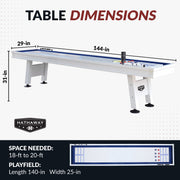 Hathaway Crestline 12-ft Outdoor Shuffleboard Table - White — image 2