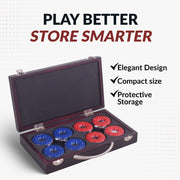 Hathaway Shuffleboard Pucks with Case - Set of 8 — image 7