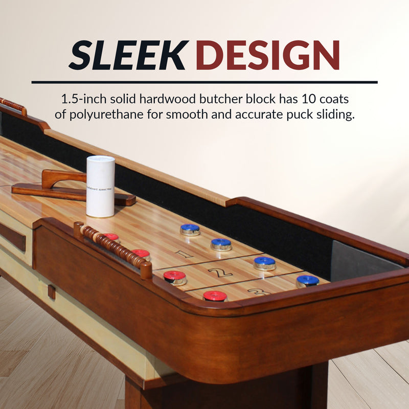 Hathaway Merlot 9-ft Shuffleboard Table - Walnut Finish — image 7
