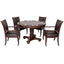 Hathaway Bridgeport 48-in Poker Table and Dining Top with 4 Arm Chairs - Walnut Finish — image 1