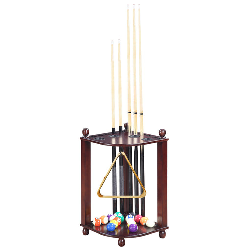 Hathaway Regent 28-in Corner Floor Billiard Cue Rack - Mahogany Finish — image 1