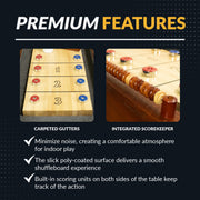 Hathaway Cheyenne 12-ft Shuffleboard Table - Rustic Oak Finish — image 6