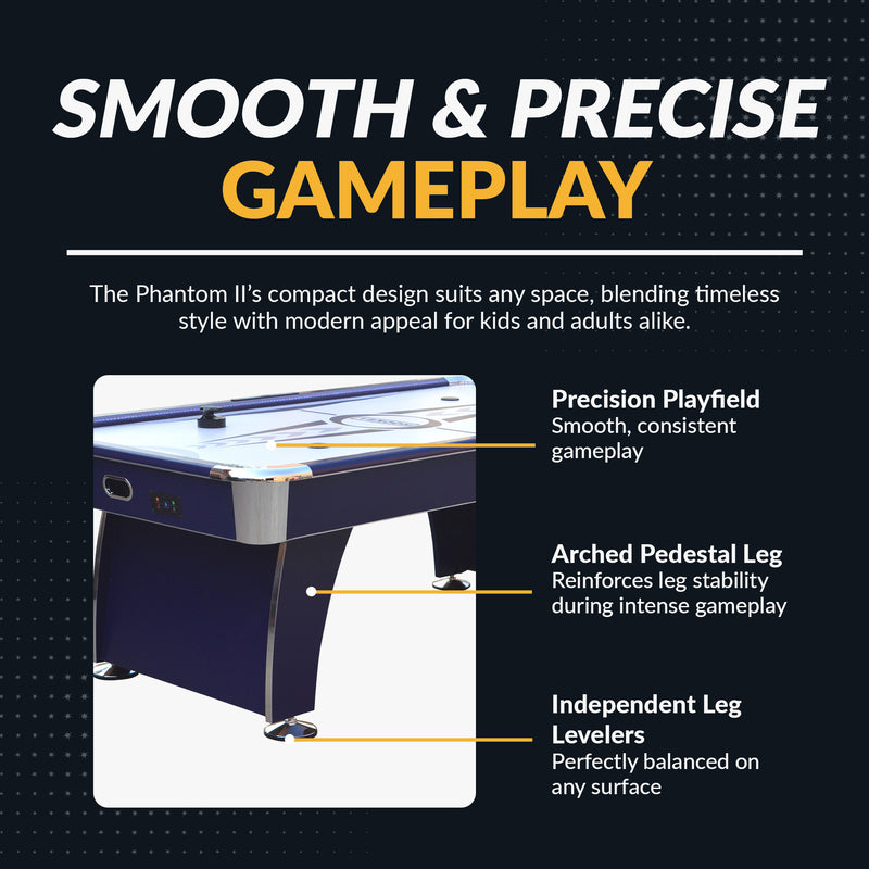 Hathaway Phantom II 90" Air Hockey Table with LED Scoring and Lights — image 4