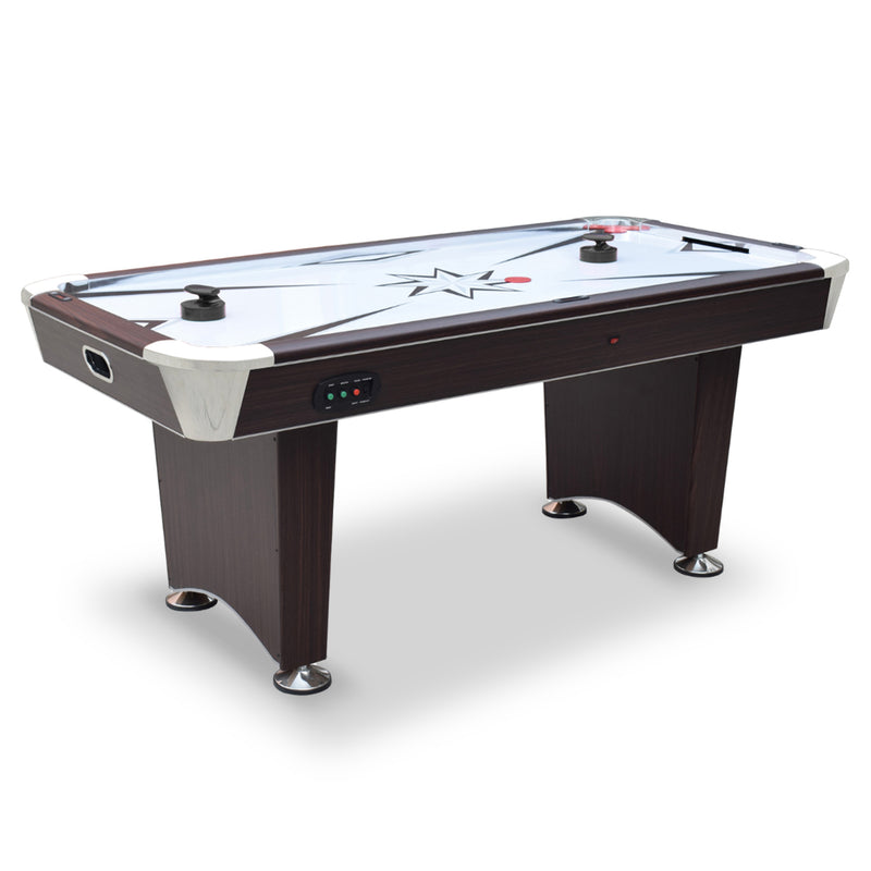 Hathaway Midtown II 6-ft Air Hockey Table with LED Scoring - Dark Cherry Finish — image 2