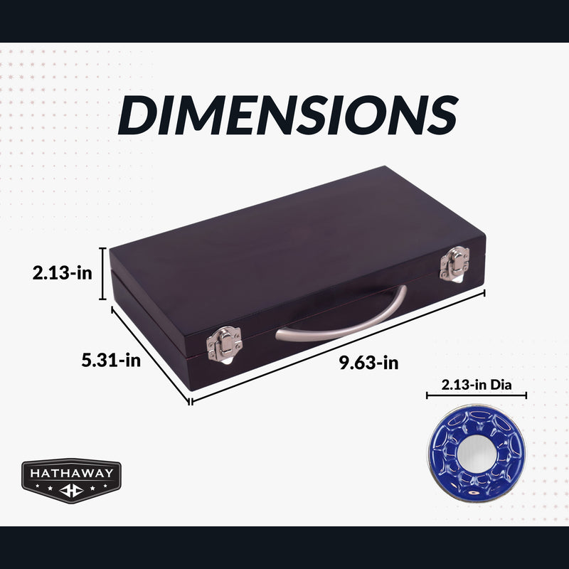 Hathaway Shuffleboard Pucks with Case - Set of 8 — image 3